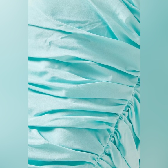 New! Marella Italy Blue Diction1 Strapless Cropped Top 🩵 42 or US Medium NWT! - Picture 10 of 15